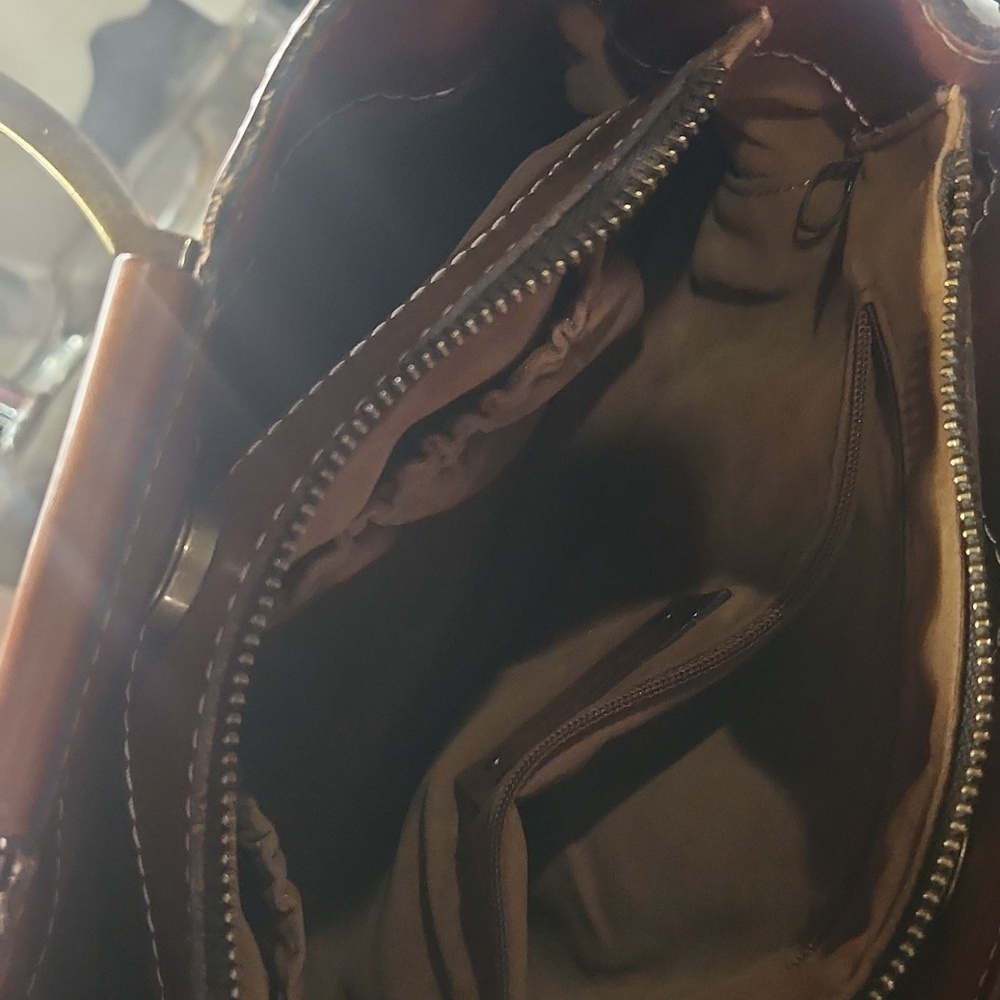 Patricia Nash Brown Leather Handbag EUC - Picture 4 of 8